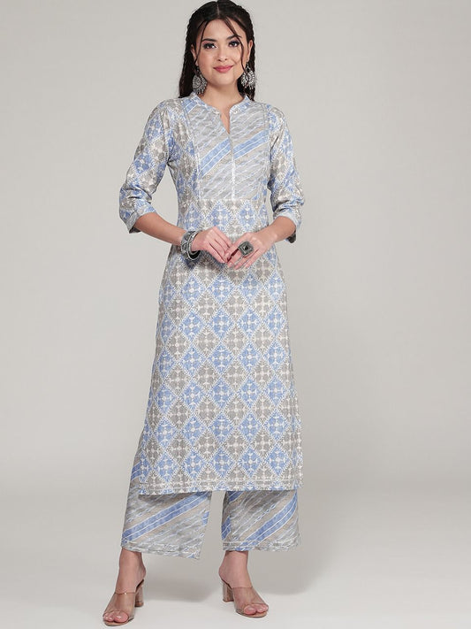 Stylish Casual Wear Straight Kurti Pant Set